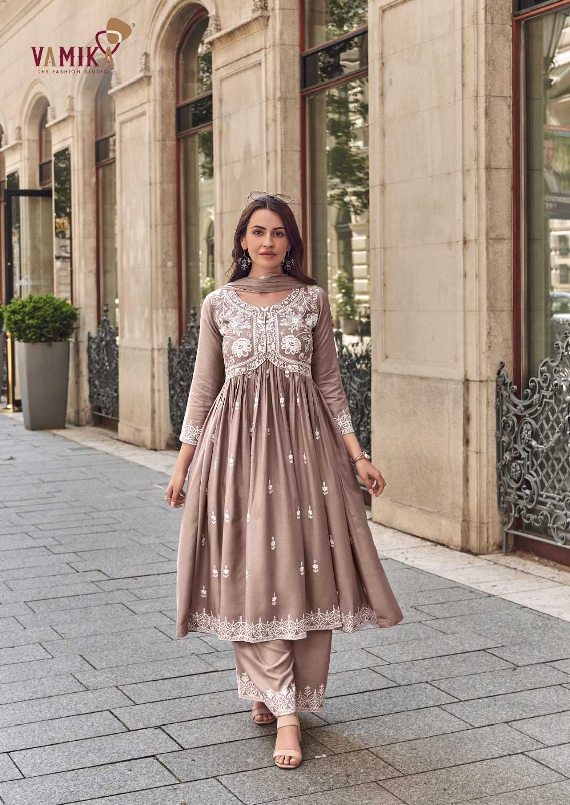 Rayon  Embroidery Anarkali Suit